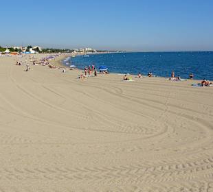 Blick über den Strand von Argelés-Plage