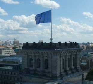 Blick vom Dach des Reichstagsgebäudes