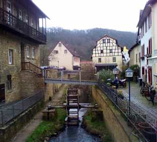 Wassermühle mit Wasserrad in Meisenheim