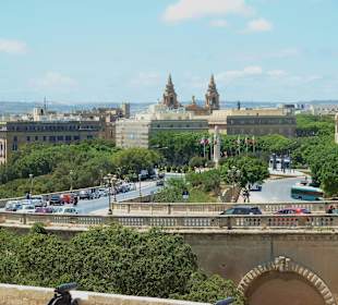 Blick auf Floriana vom Upper Barrakka Gardens
