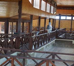 Die grosse Halle überdacht viele Mosiken 