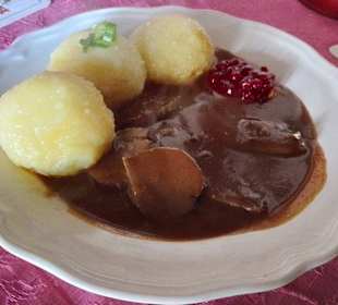 Auf dem Heimweg zum Abendessen in den Distelstuben