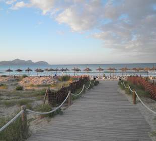 Strand von can Picafort in der Dämmerung