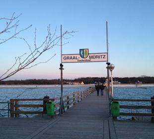Blick von der Seebrücke nach Graal Müritz