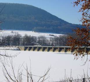 Der Stausee im Winter ein Traum