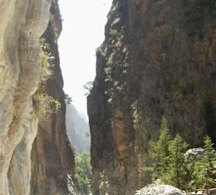 An der Engstelle der Samariaschlucht