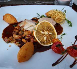 Kalbsrückensteak mit gebratenen Pfifferlingen 