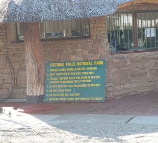 Parkeingang Victoria Falls