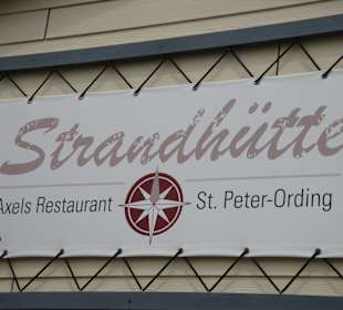 Schild bei der Strandhütte