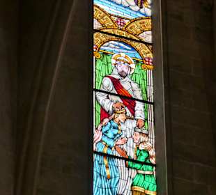 Fenster der Església de Santa María de Sineu