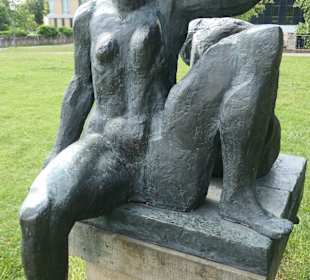 Die Bronzeplastik Werra und Saale