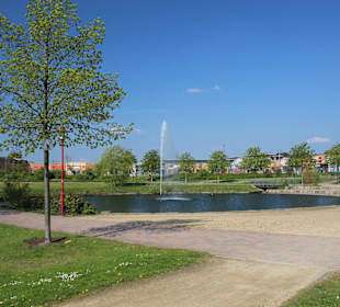 Blick vom Hohnhorst-Park auf das EKZ