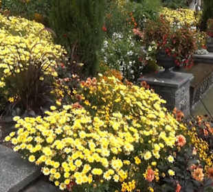 Italienische Blumen-Wassertreppe