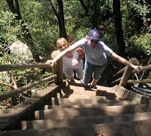 Die gigantischen Stufen beim Aufstieg