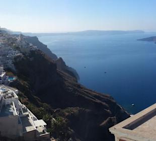 Santorin selbst im Bild Landschaft, Stadt