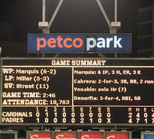 Sieg der San Diego Padres
