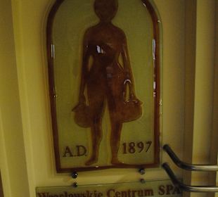 Rzeźba przy wejściu do Wrocławskiego Centrum SPA