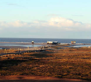 Blick auf die Strandbrücke von St. Peter-Ording