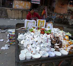Strassenverkäufer und Geschäfte in Jaipur