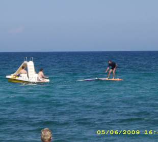 Trettboot mit Rutsche