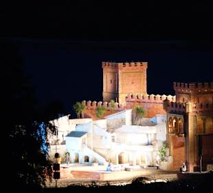 Blick von der Schlossterrasse bei Nacht