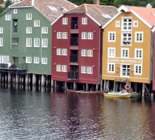 Speicherhäuser am Nidelv in Trondheim