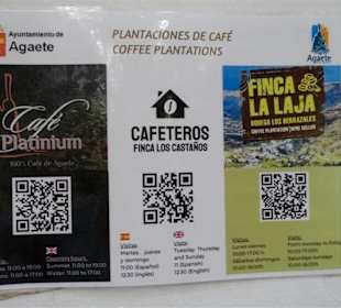 Hinweis auf die Kaffeeplantagen