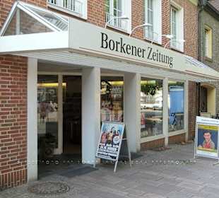 Borkener Innenstadt mit Borkener Zeitung