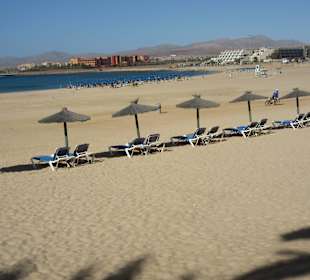 Blick auf den Badestrand Caleta de Fust