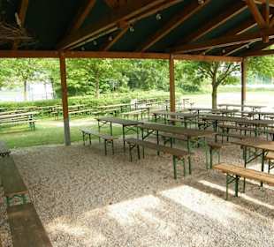 Überdachte Sitzplätze