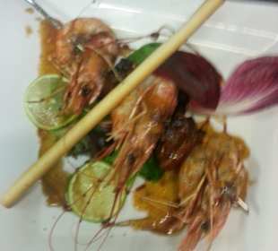 Brochette gambas