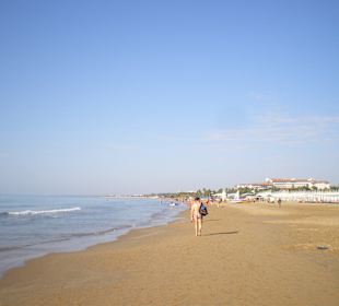 Blick zurück am Strand