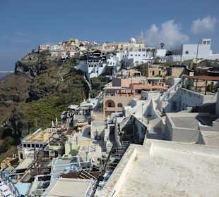 Blick über Thira