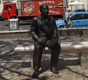 Bronzefigur von Picasso aus der Plaza de la Merced