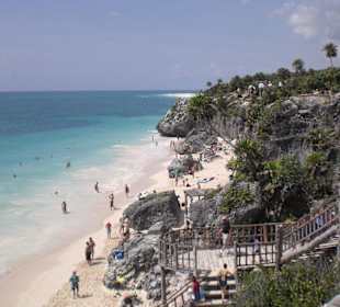 Strandabschnitt vor Tulum. Postkartenmotiv!