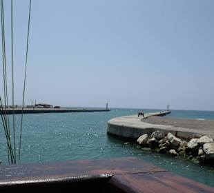 Mündung Manavgat, dahinter liegt das Mittelmeer