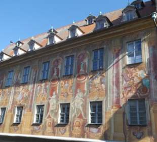 Bamberg: Fassadenbemalung am Alten Rathaus