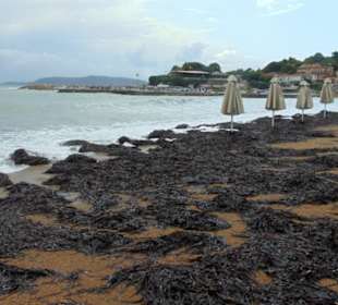 Ortsstrand nach Durchzug einer Gewitterfront