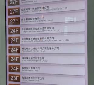 Wegweiser Taipei 101