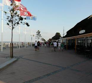 Shops and Restaurants at Sea Front in Dahme