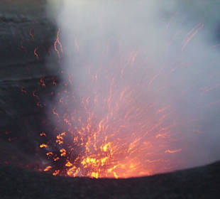 Der Vulkan in Aktion