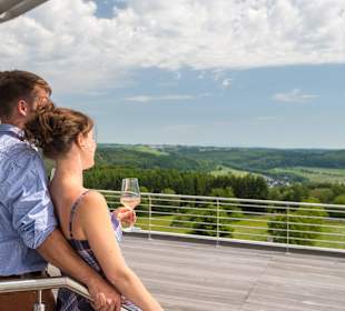 Ausblick von der Dachterrasse 360° Drehrestaurant