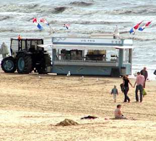 Frischer Fisch am Strand 