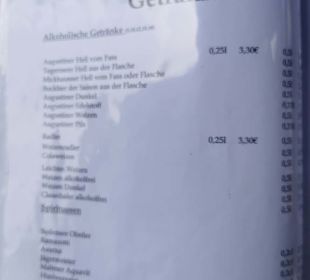 Speisekarte