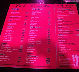 Preise 2013 April - Pink Paradise - Bangla Road