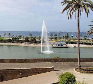 Blick von der Wehrmauer Kathredale Palma