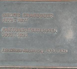 Beim Fastnachtsbrunnen am Gülichplatz