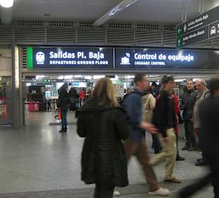 "Check-In" am Bahnhof Atocha
