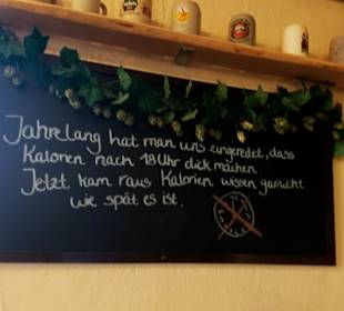 Lustiger Spruch innen.