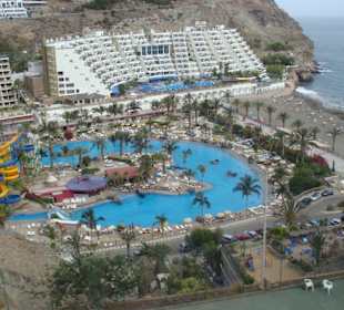 Lago di Taurito aus dem Busfenster